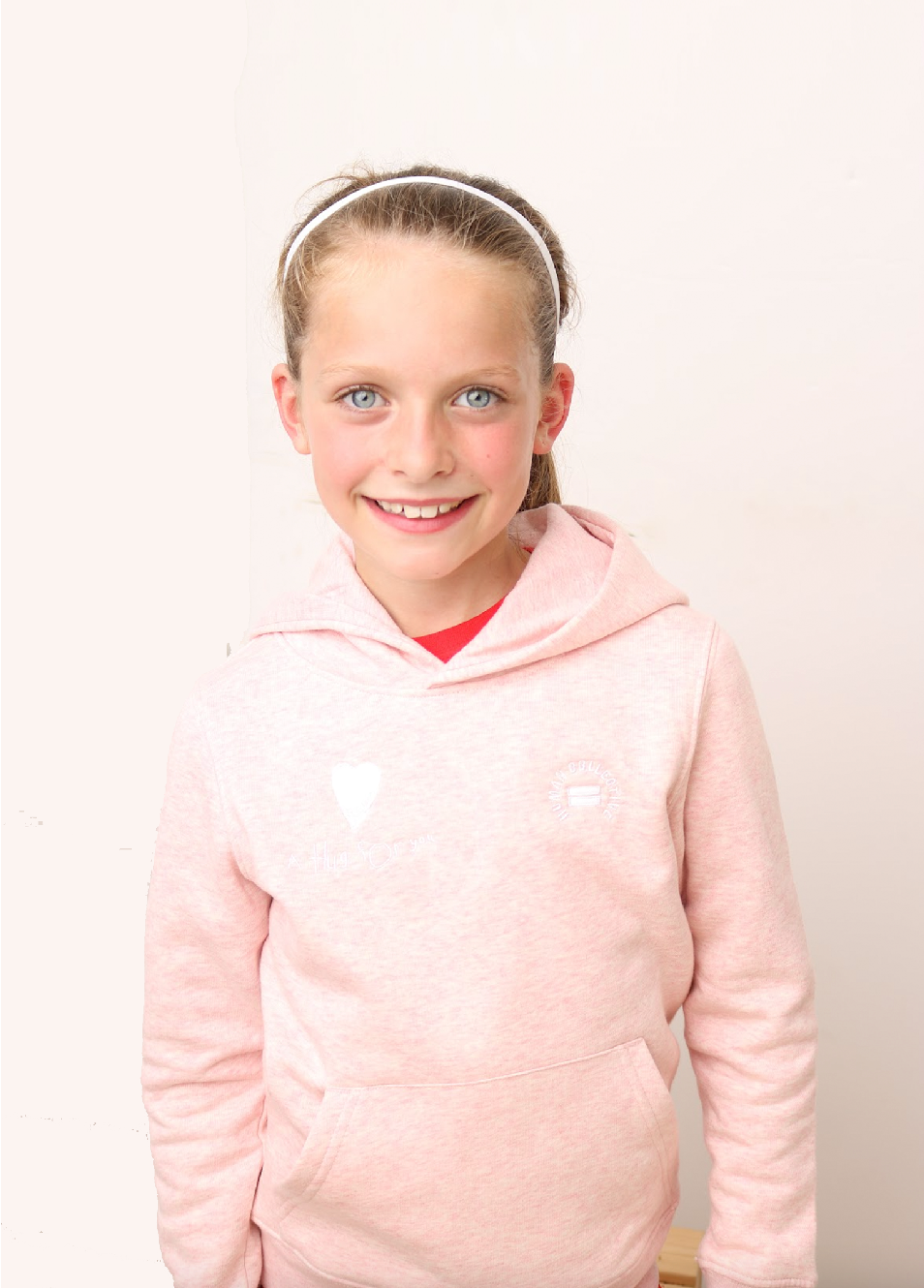 Kids Lux Hoodie - Cream Heather Pink