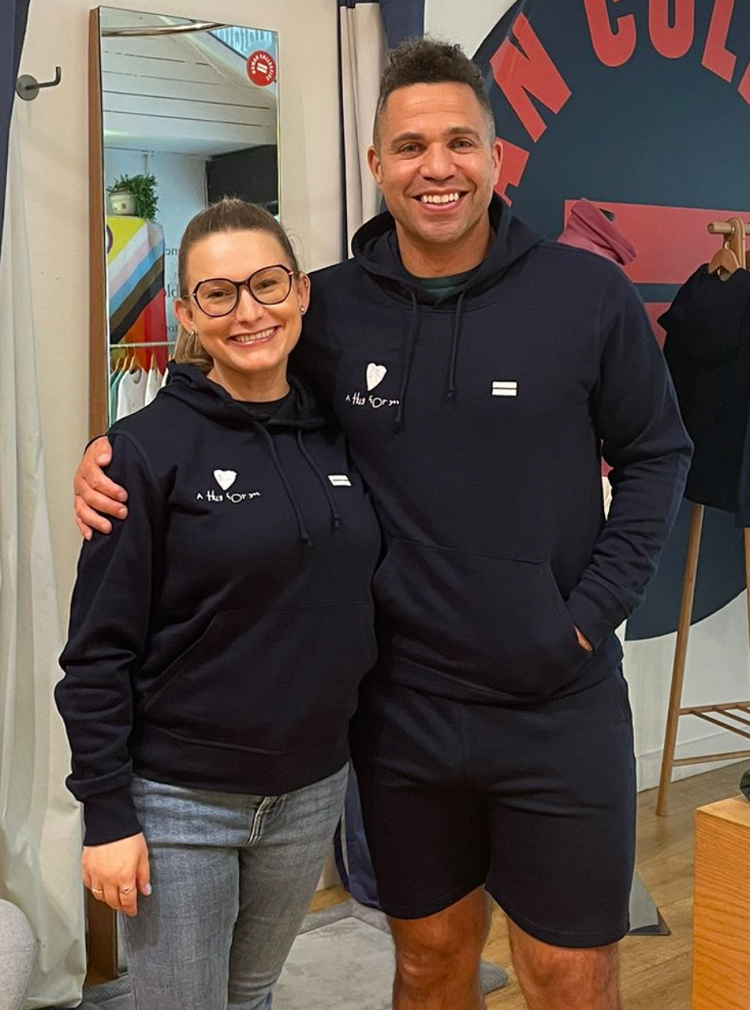 Adult 'Hug For You' - French Navy Hoodie