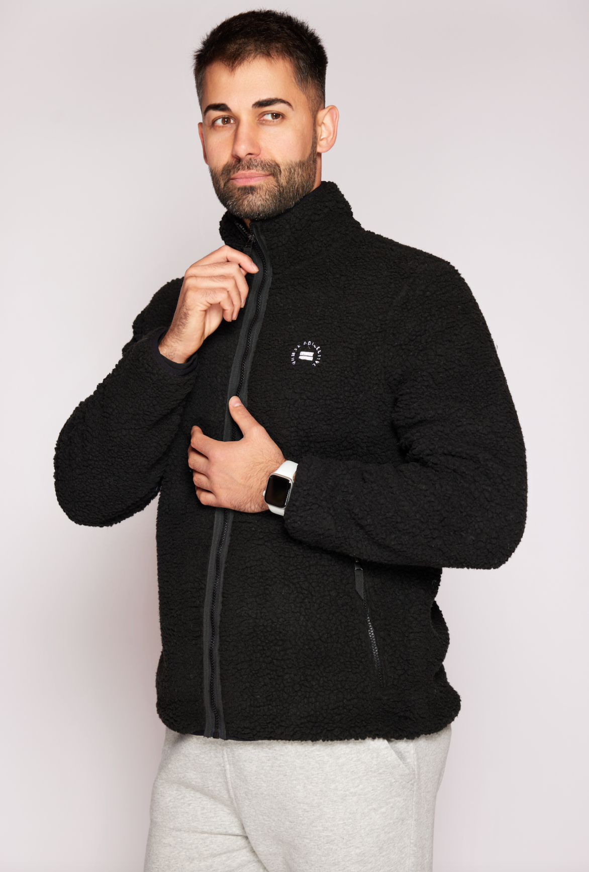 Men's Full Zip Fleece - Mystery Black