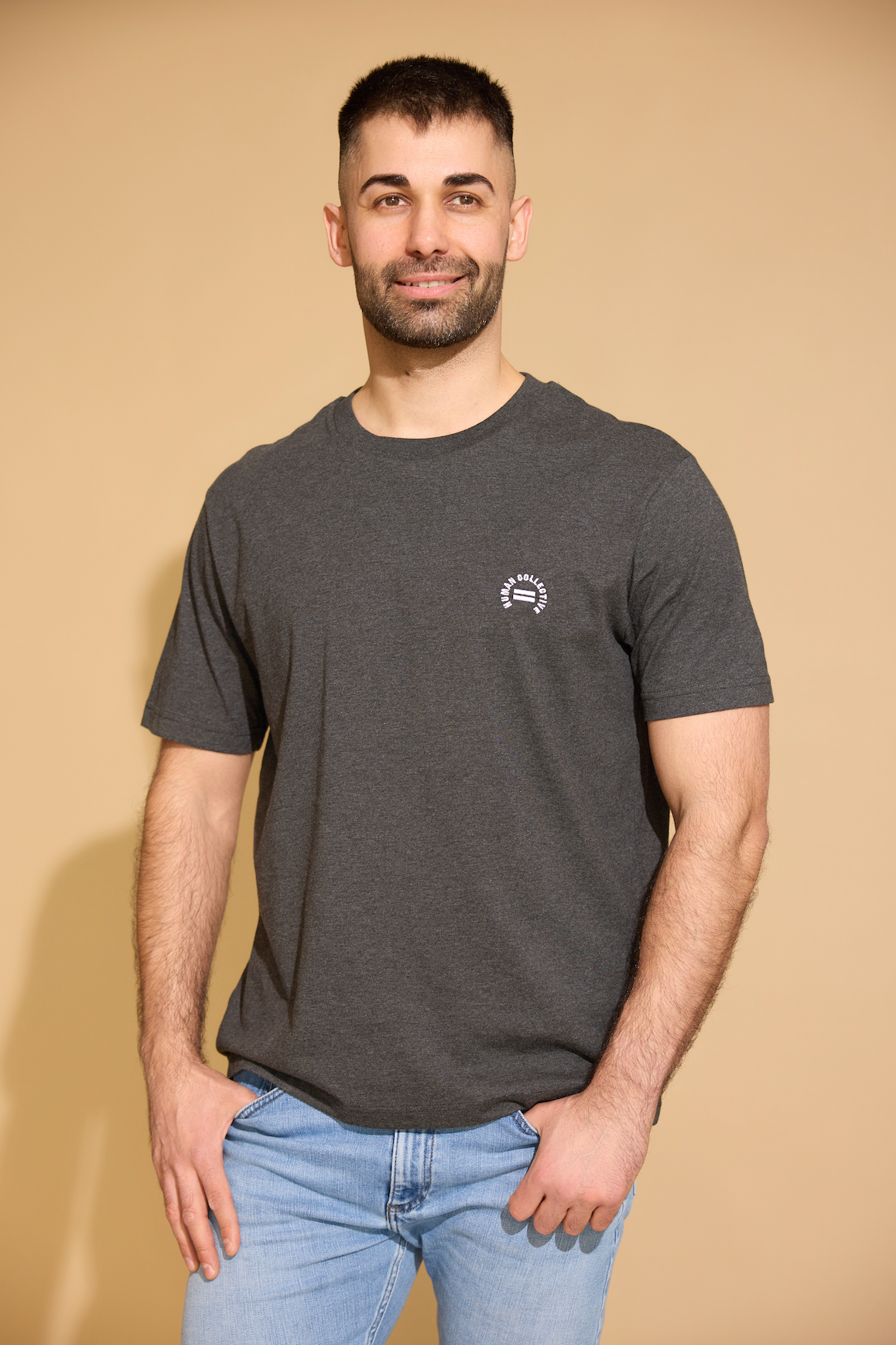 The Men's Relaxed Tee - Dark Heather Grey