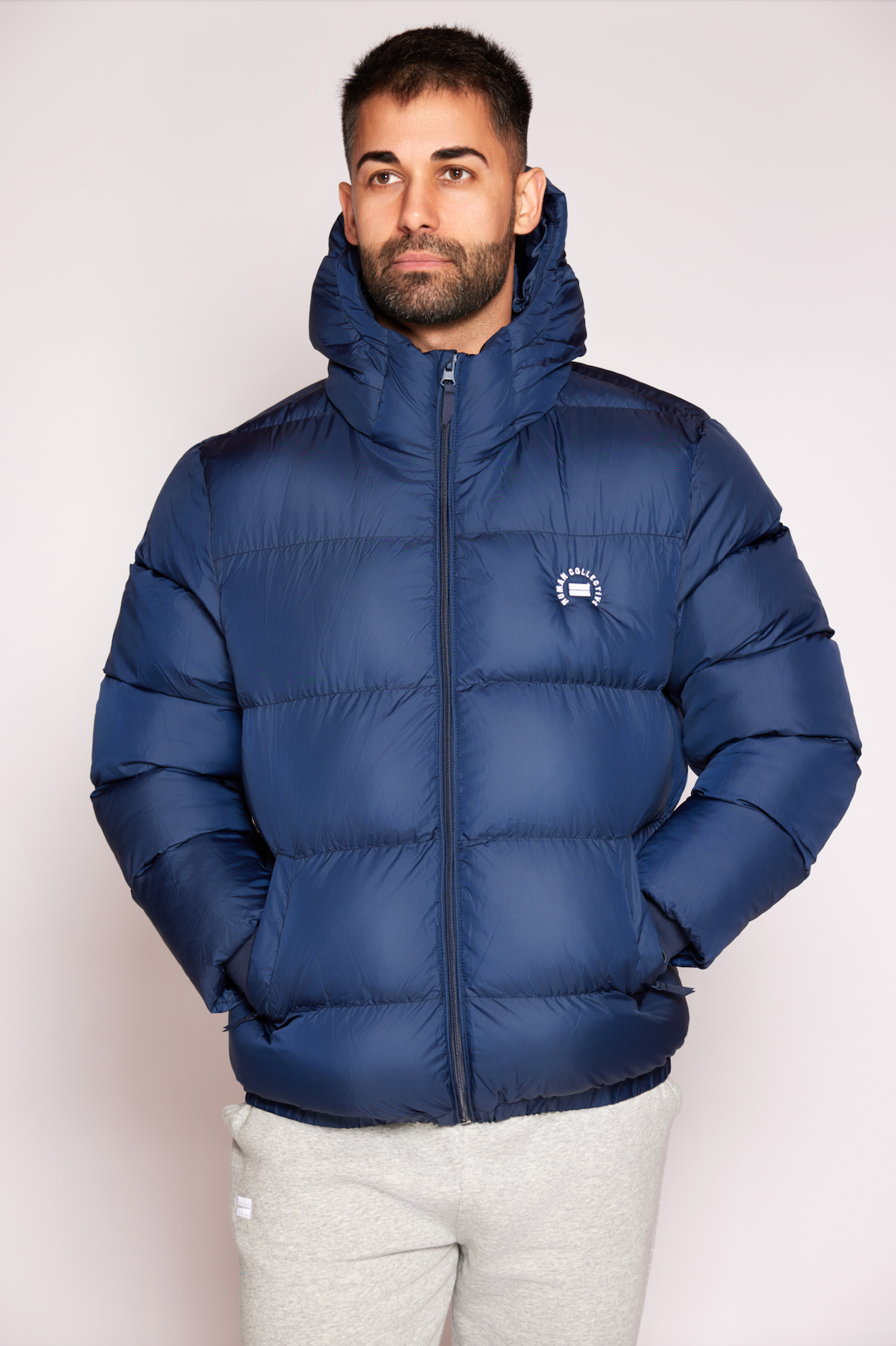 Men's Puffer Jacket - Navy