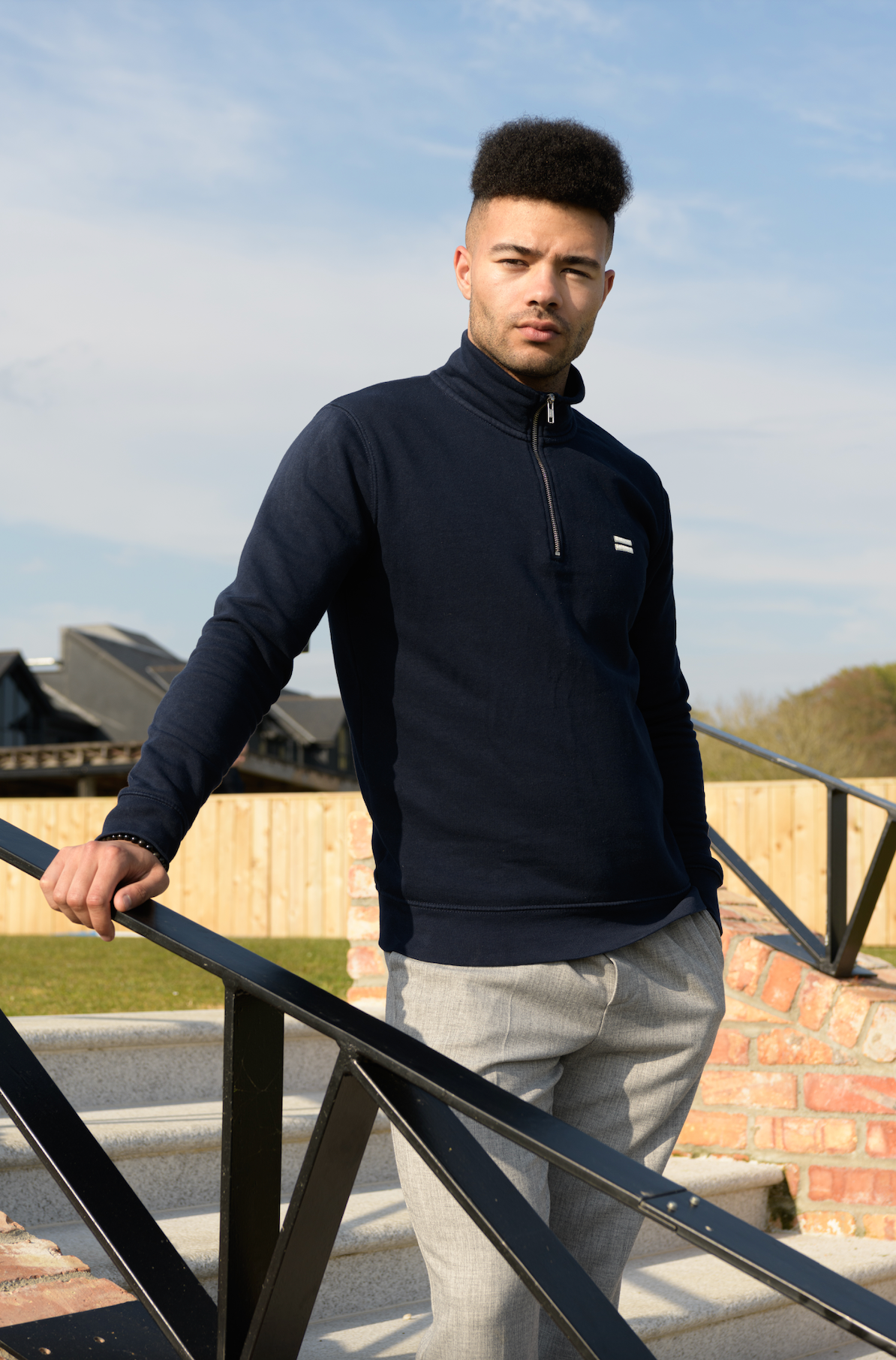 The Men's Harvard Half Zip - Navy