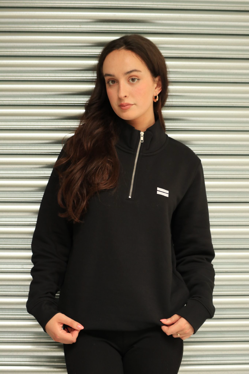 The Harvard Half Zip - Black