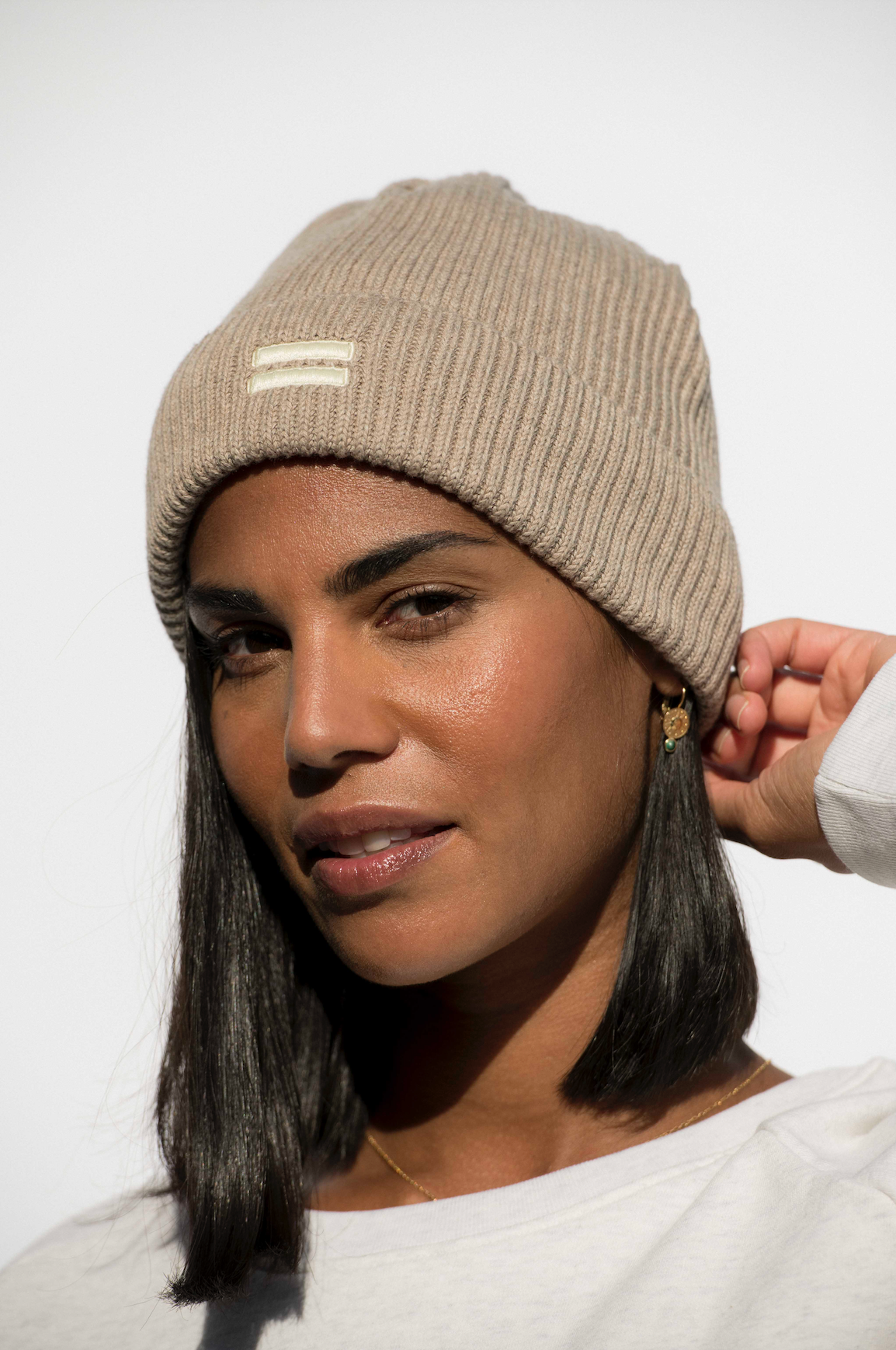 The Ribbed Beanie - Sand