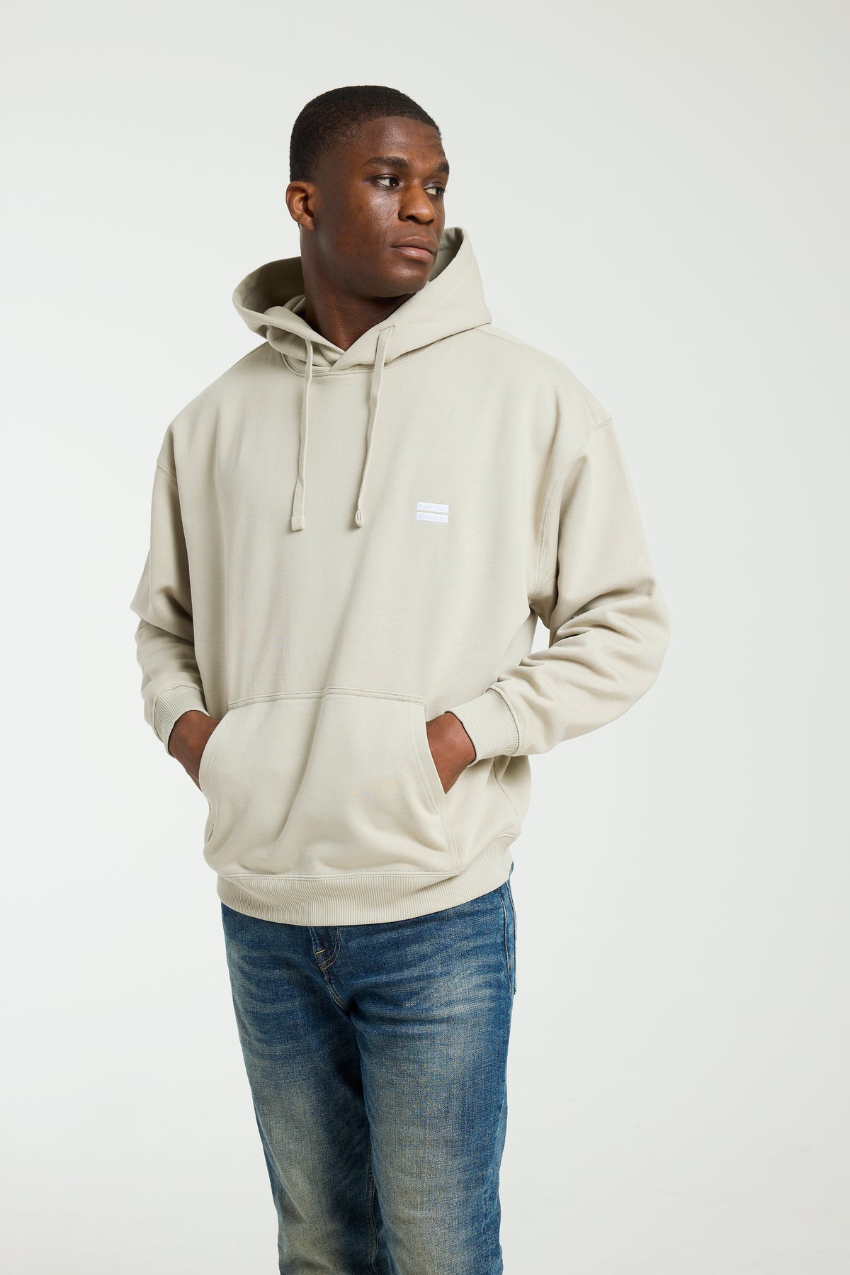 Men's Oversized Hoodie - Stone