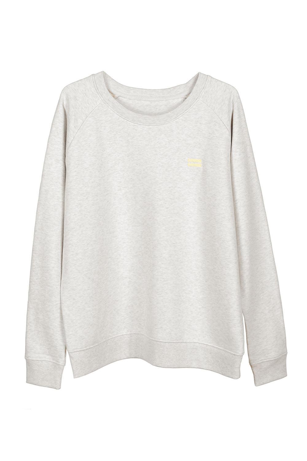 The Fitted Crew - Cream Grey Melange - wearehumancollective.com